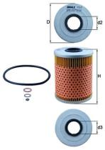 MAHLE FILTROS OX68D - ELEMENTOS FILTRANTES DE ACEITE