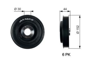 GATES TVD1105 - TVD1105 DA TORS VIBR. DAMPER