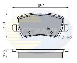 COMLINE CBP01613 - PASTILLA DE FRENO