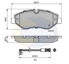 COMLINE CBP21555 - PASTILLA DE FRENO (INCLUYE SENSOR)