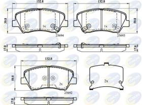  CBP32152 - PASTILLA DE FRENO