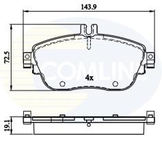  CBP32208 - PASTILLA DE FRENO