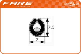 FARE PF003 - BURLETES PVC FLEXIBLE CROMO(ADHESIV