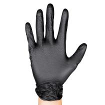 JBM 54178 - GUANTES NEGROS DESECHABLES DE NITRILO T:L 7,0MIL (100 UDS.)